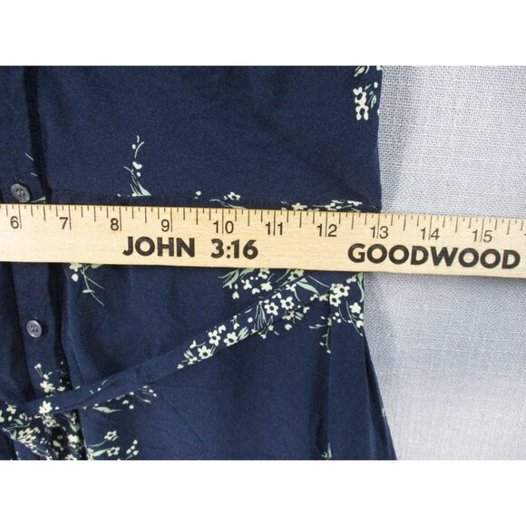 Loft Outlet Petite Floral Button-Front Dress with waist tie size 0P - Picture 5 of 9